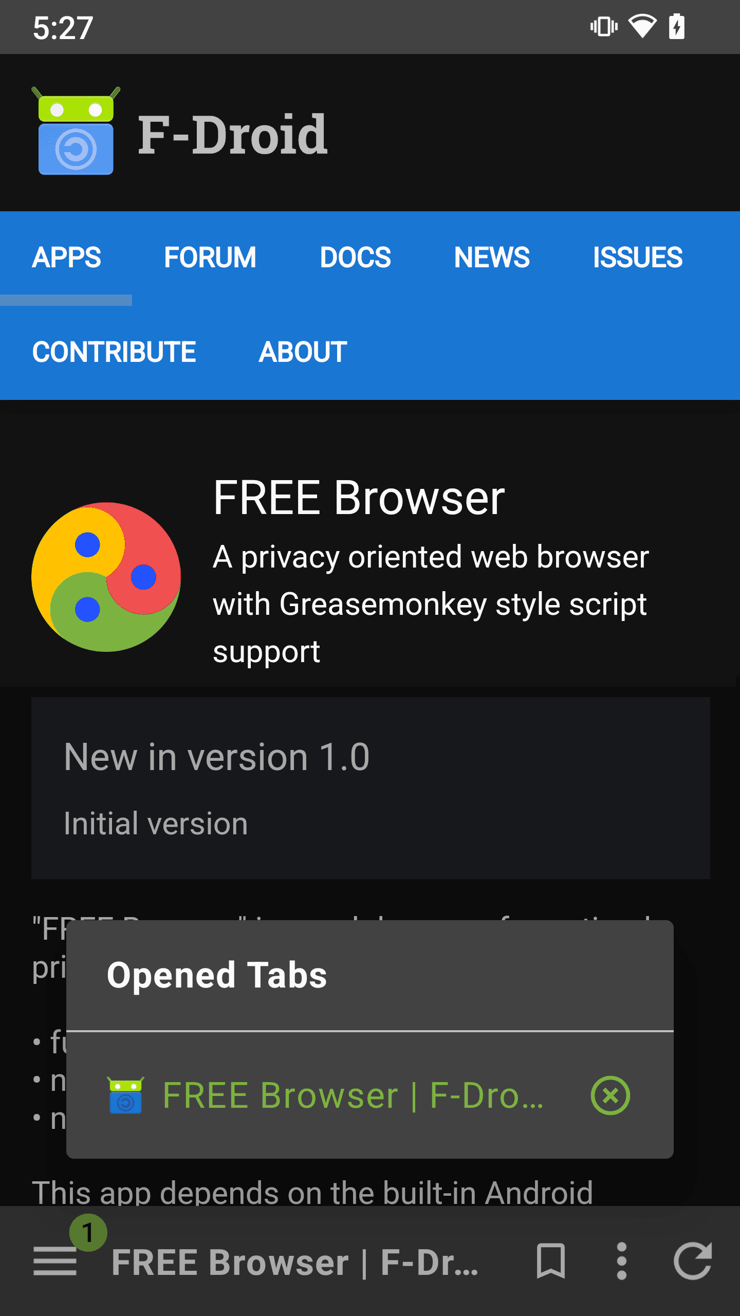 Скриншот 2 — FREE Browser