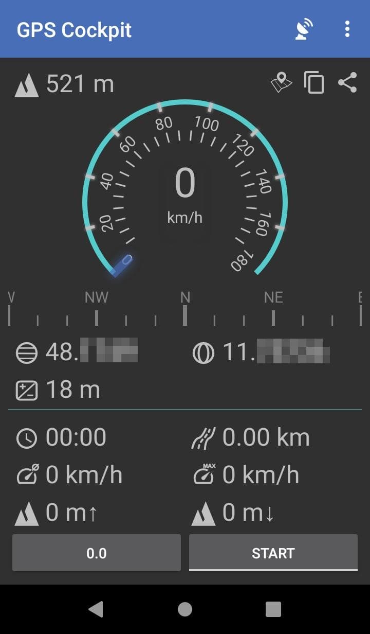 Скриншот 1 — GPS Cockpit