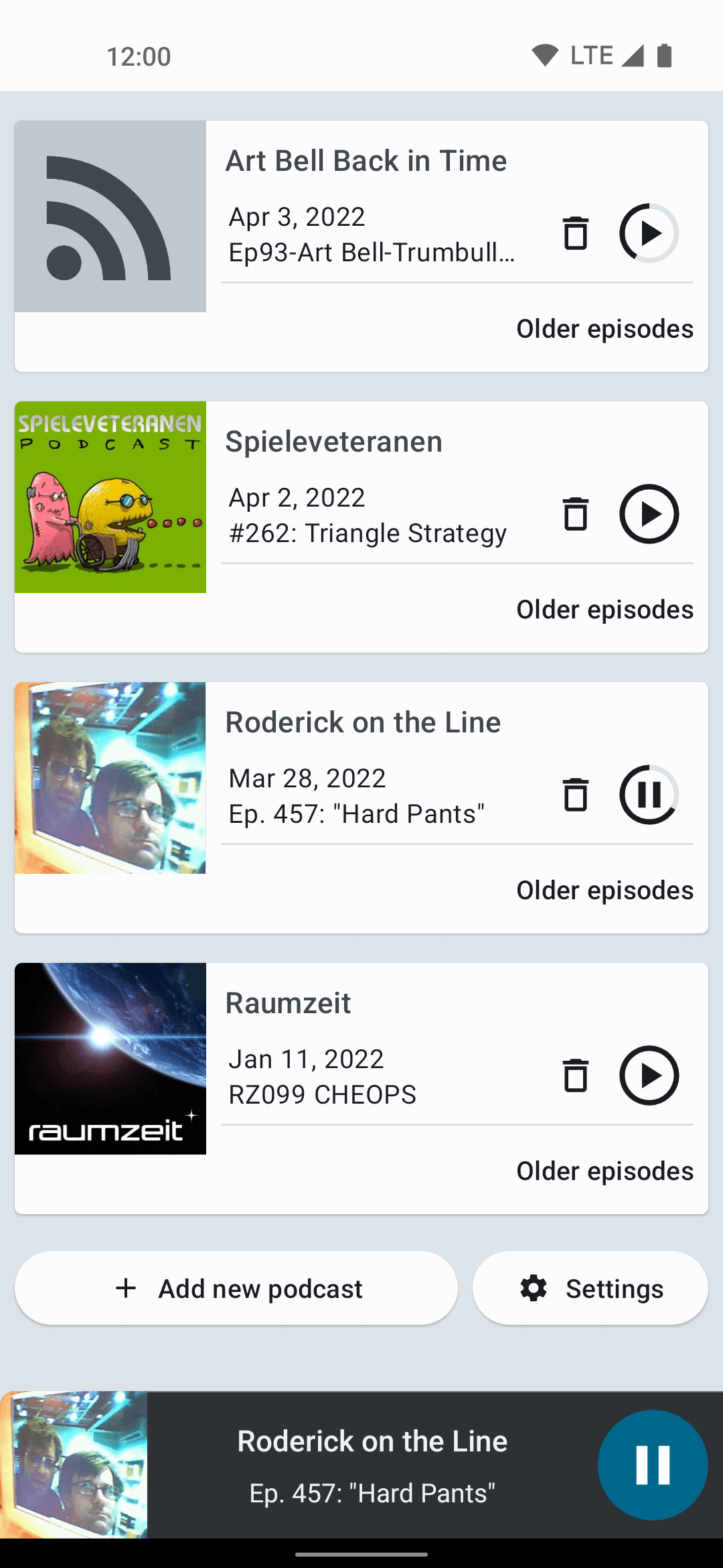 Скриншот 2 — Escapepod - Плеер подкастов