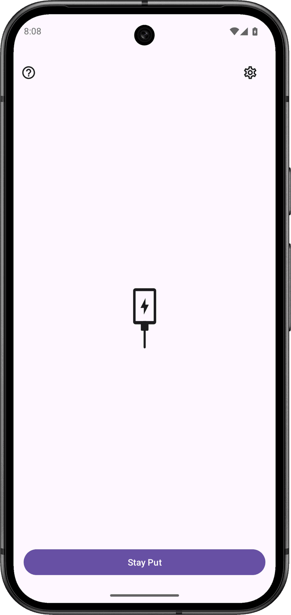 Скриншот 1 — Stay Put - Unplug Alert