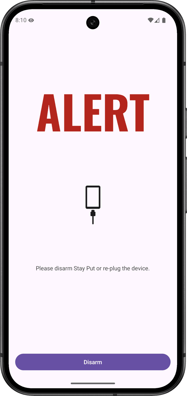 Скриншот 3 — Stay Put - Unplug Alert
