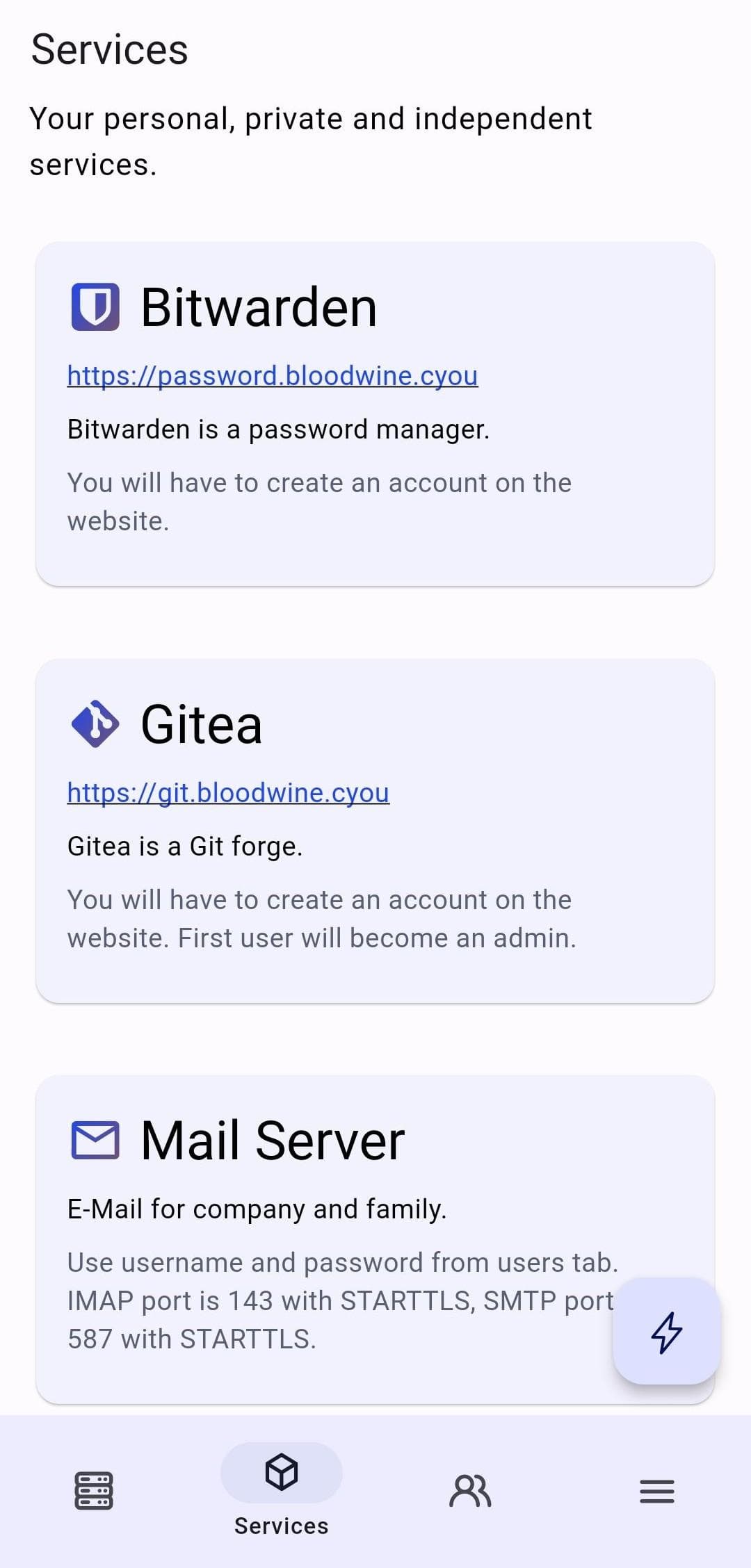 Скриншот 3 — SelfPrivacy