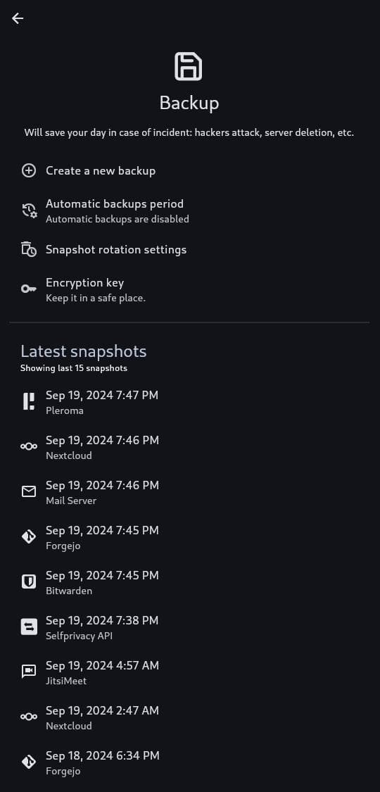 Скриншот 8 — SelfPrivacy