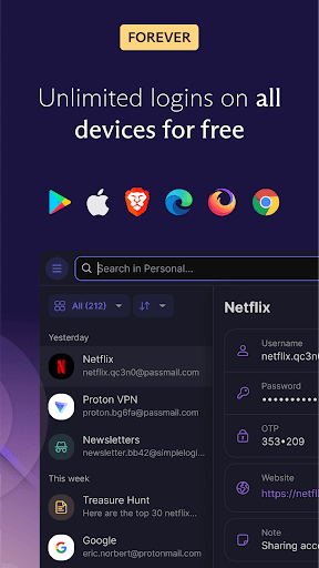 Скриншот 2 — Proton Pass: Password Manager