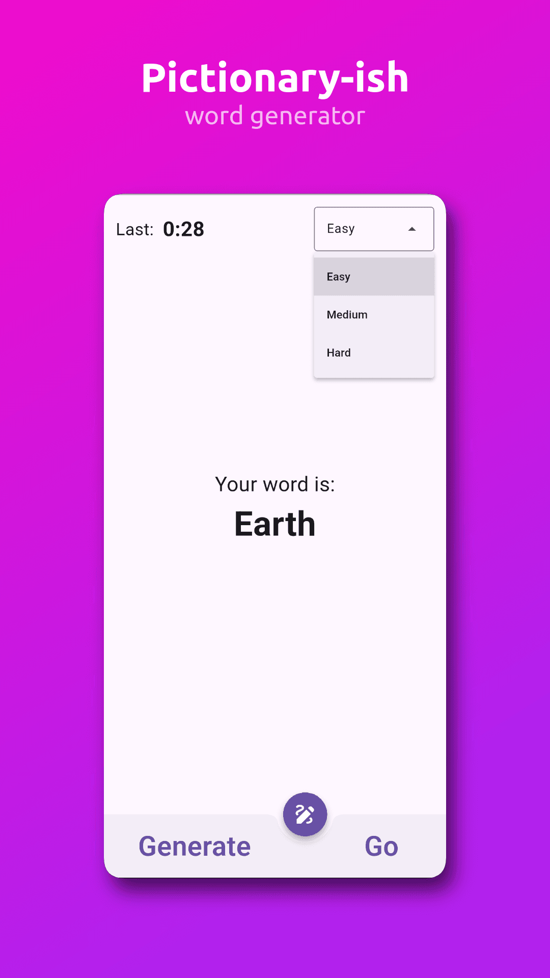 Скриншот 1 — Pictionary Generator