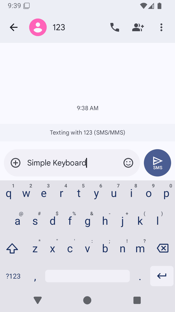 Скриншот 1 — Simple Keyboard