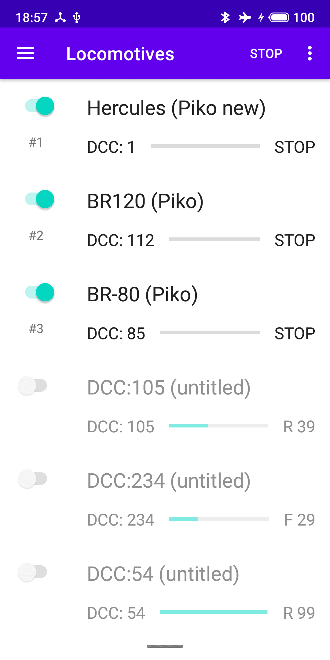 Скриншот 2 — DCC++Throttle