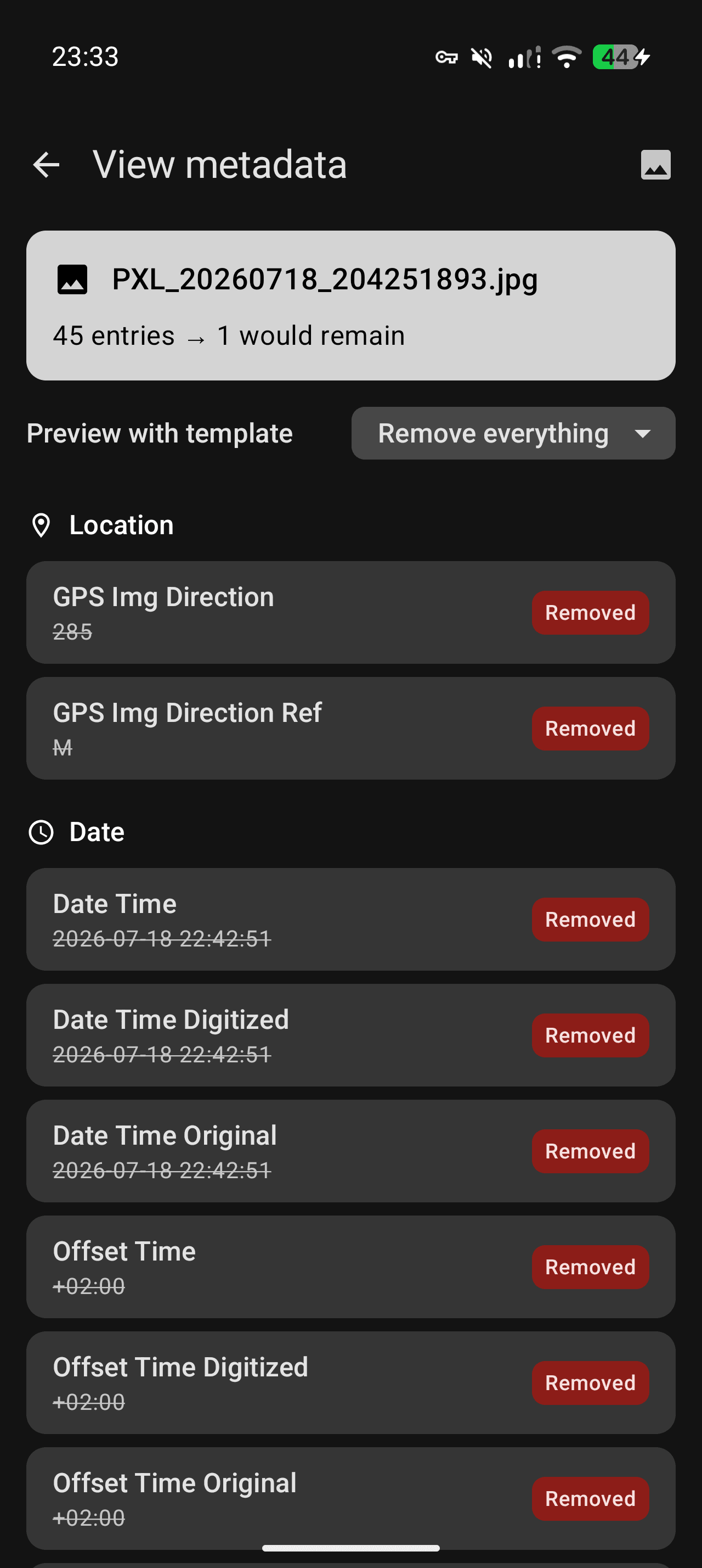Скриншот 4 — EXIF Remove