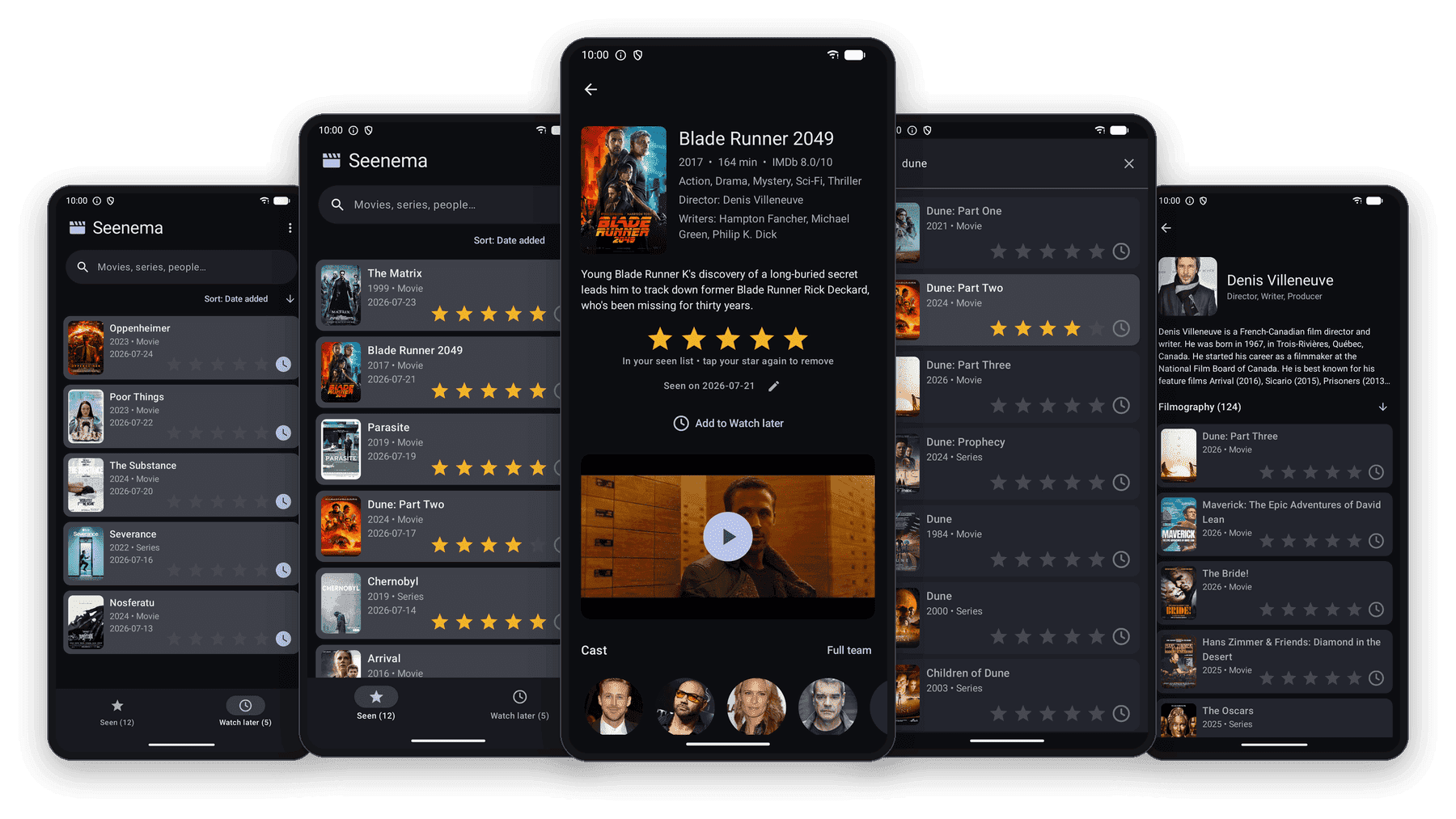 Скриншот 1 — Seenema: Movie Tracker