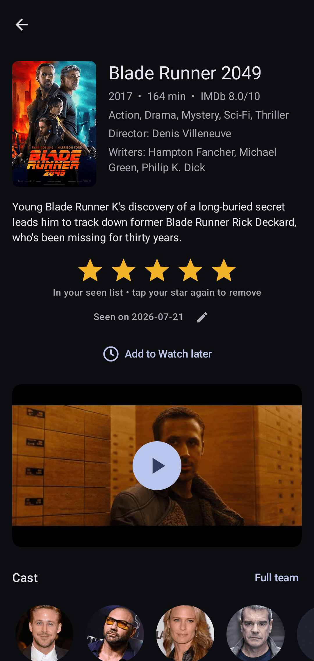 Скриншот 3 — Seenema: Movie Tracker