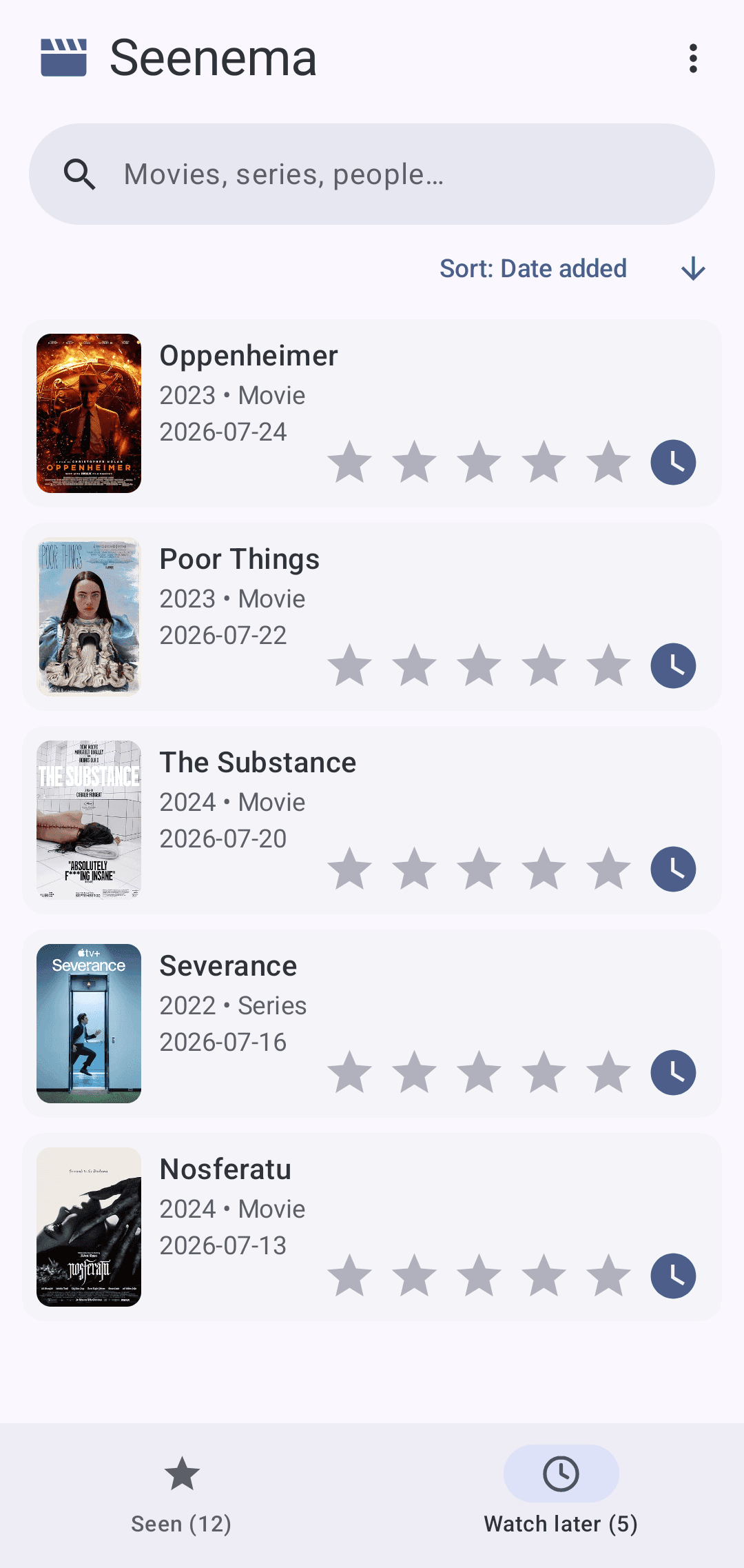 Скриншот 4 — Seenema: Movie Tracker