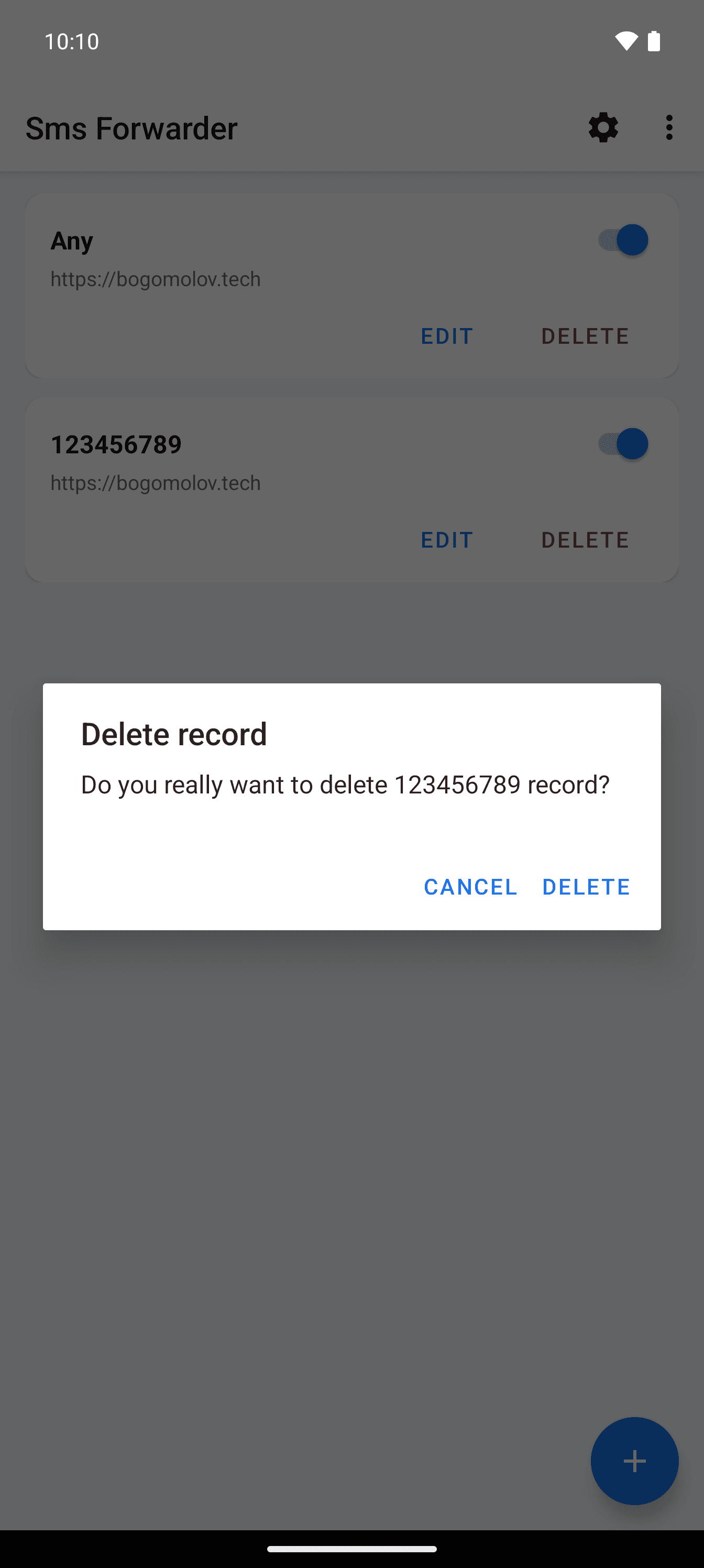 Скриншот 3 — SMS to URL Forwarder