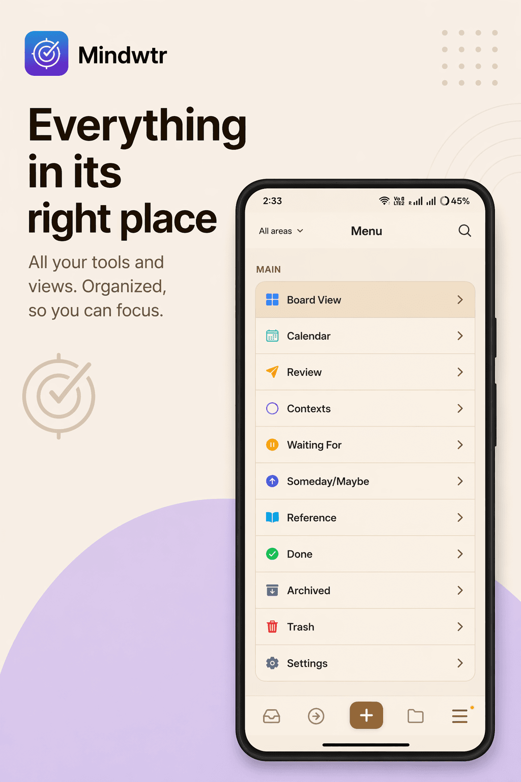 Скриншот 3 — Mindwtr - GTD Task Manager