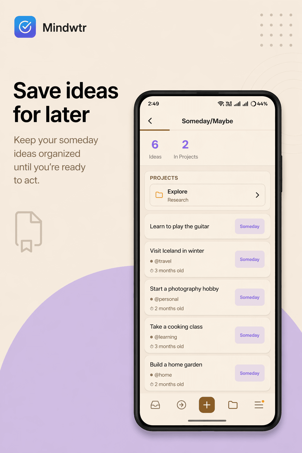 Скриншот 6 — Mindwtr - GTD Task Manager