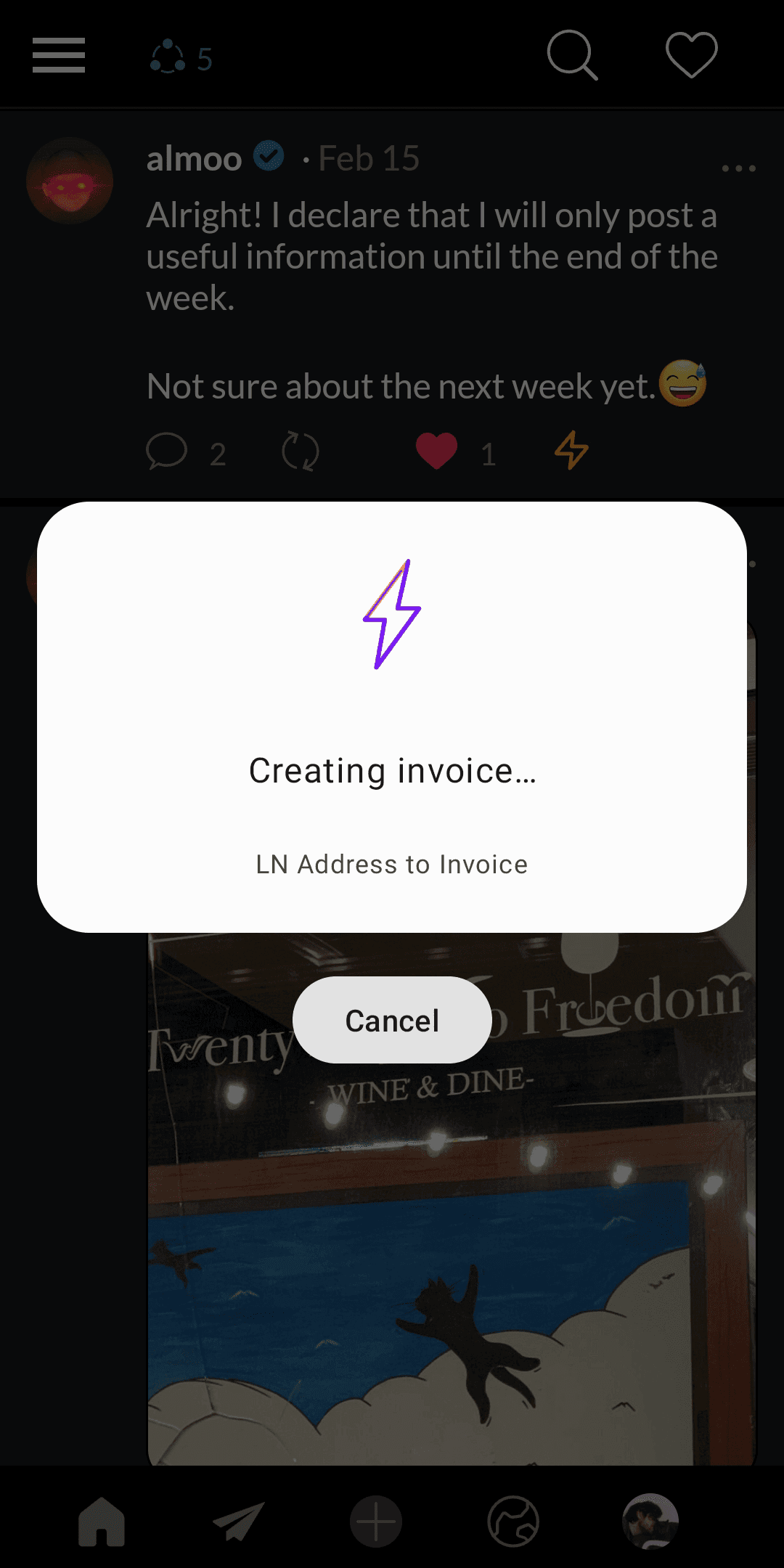Скриншот 1 — Lightning Address to Invoice