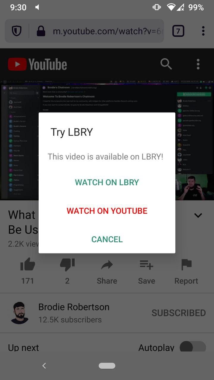 Скриншот 1 — Попробовать LBRY
