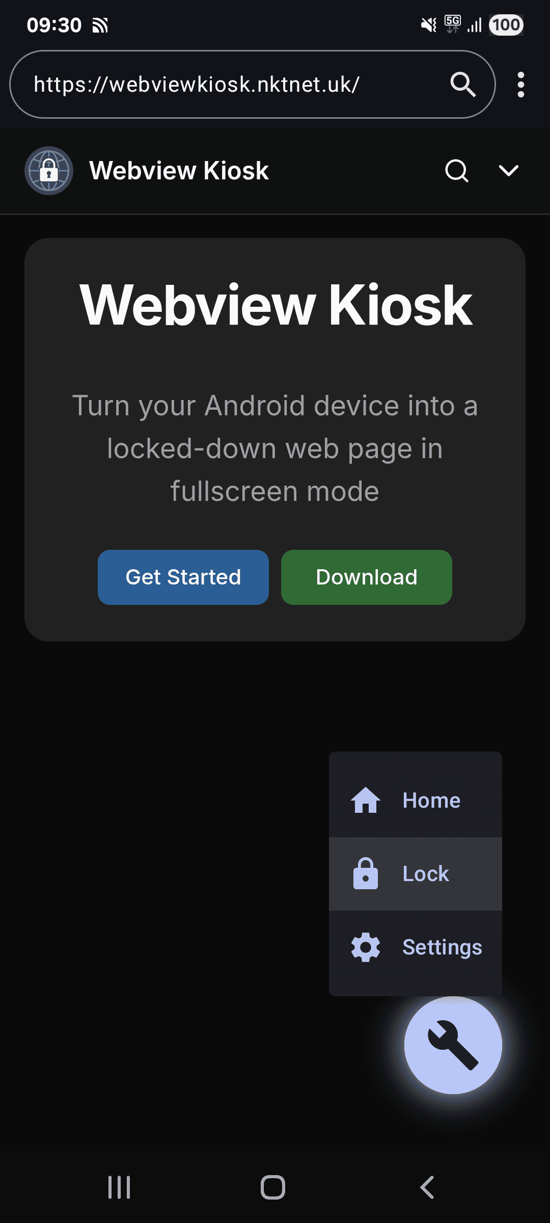 Скриншот 1 — Webview Kiosk