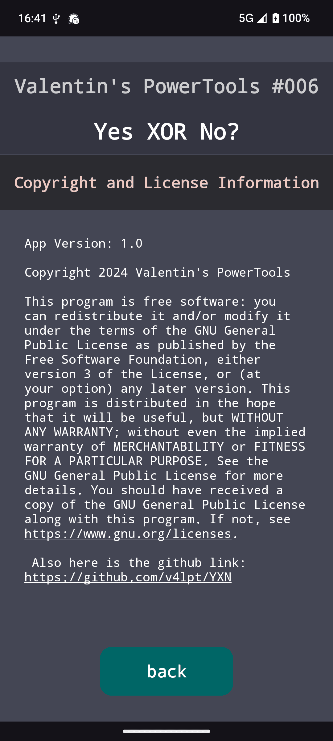 Скриншот 4 — Valentin's PowerTools #006 - Yes XOR No?