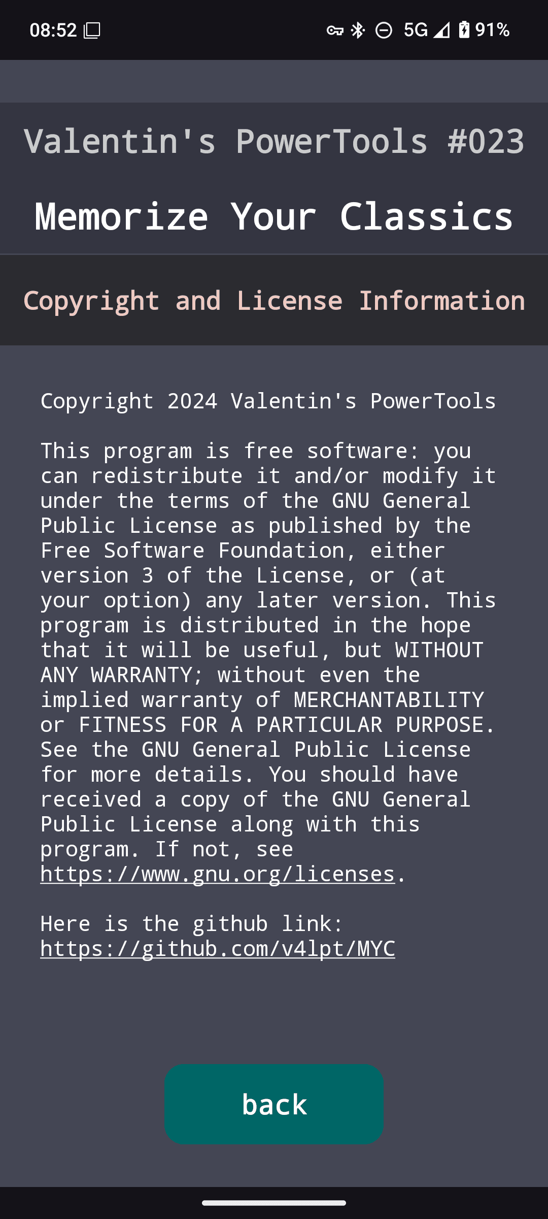 Скриншот 8 — Valentin's PowerTools #023 - MemorizeYourClassics