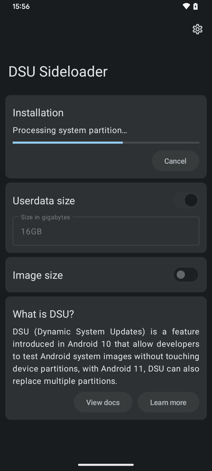 Скриншот 2 — DSU Sideloader