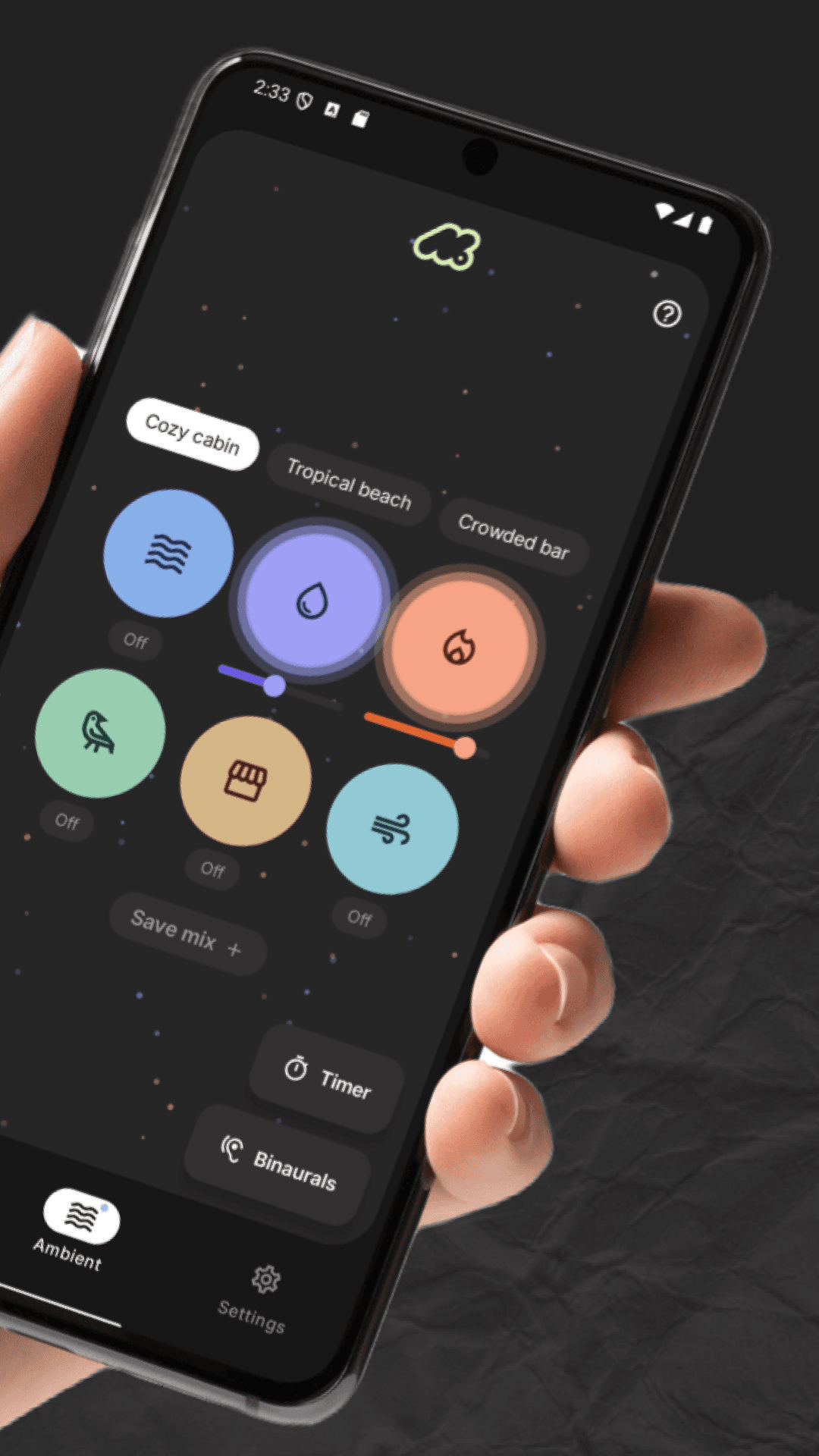 Скриншот 2 — Metiq: noise & ambient sounds