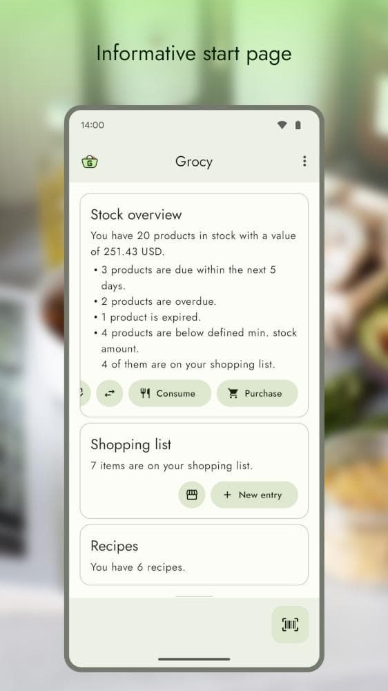 Скриншот 1 — Grocy: Self-hosted Grocery Management