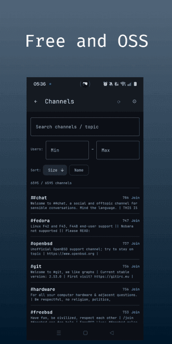 Скриншот 4 — HexDroid IRC