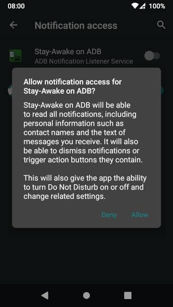 Скриншот 2 — Stay-Awake on ADB