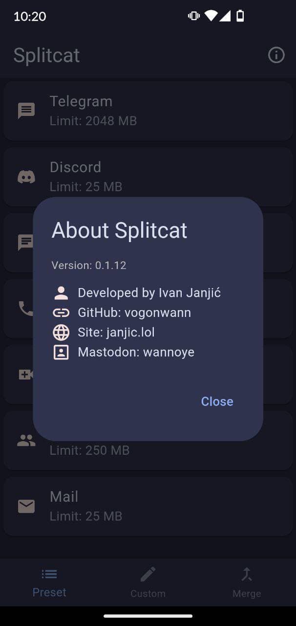 Скриншот 2 — splitcat