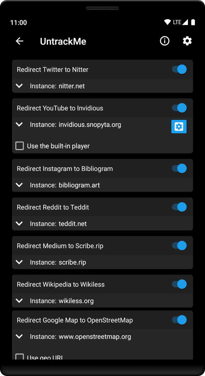 Скриншот 1 — UntrackMe
