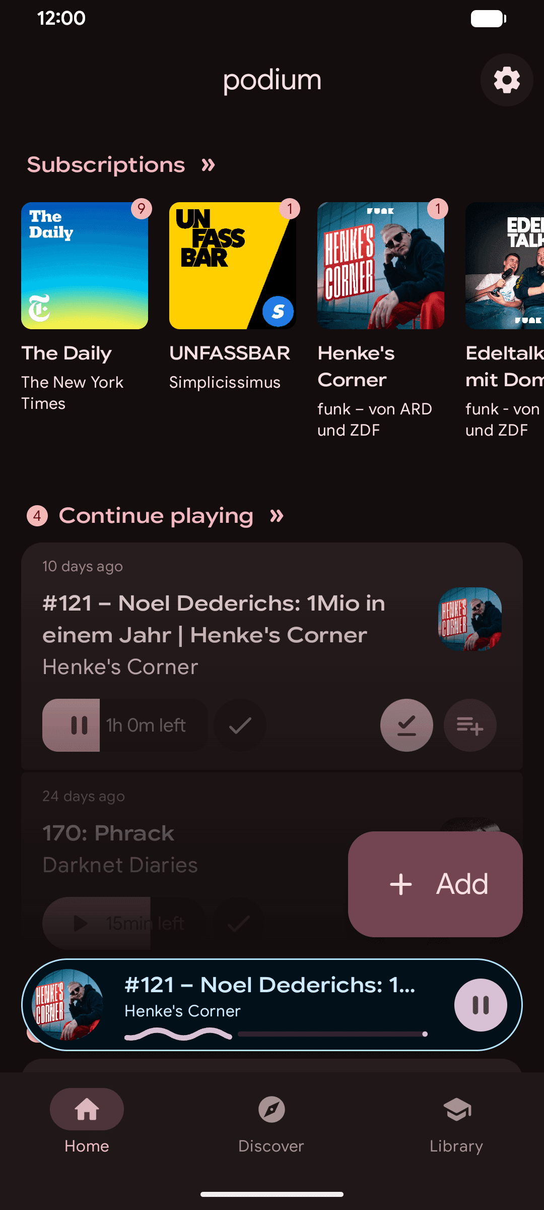 Скриншот 1 — podium (Podcasts)