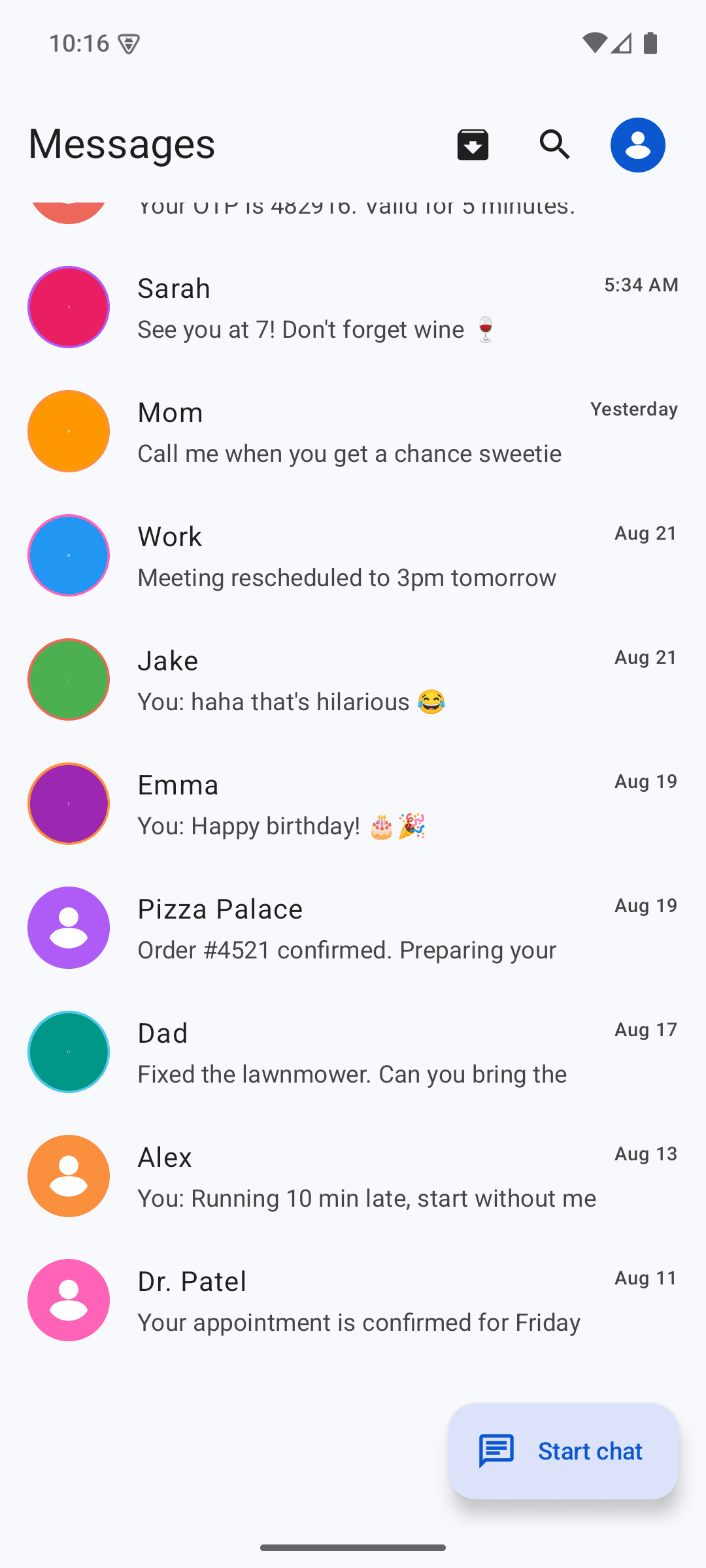 Скриншот 3 — Messages