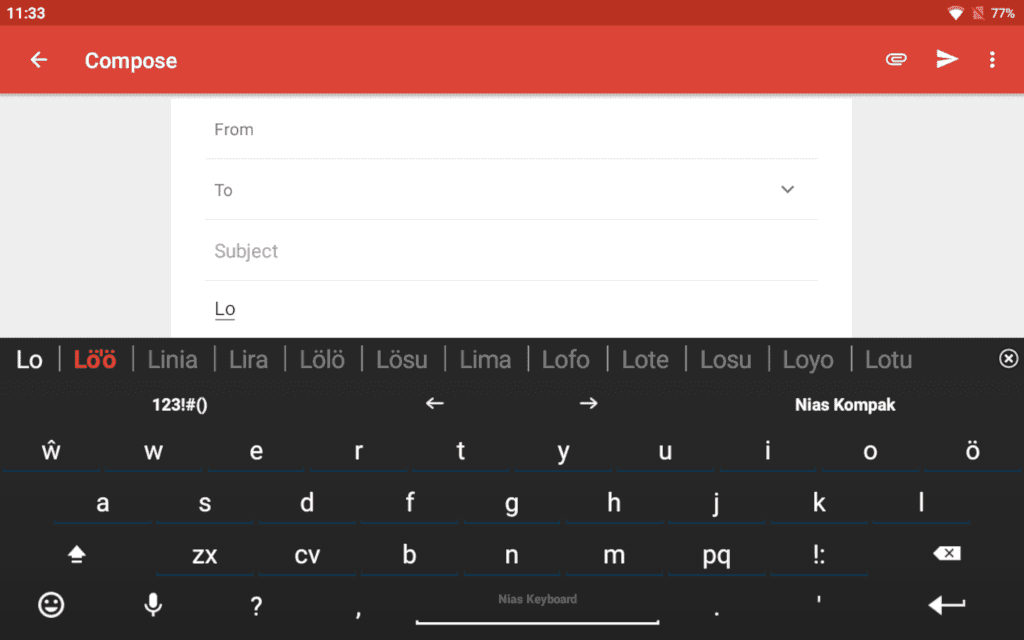 Скриншот 1 — Nias for AnySoftKeyboard