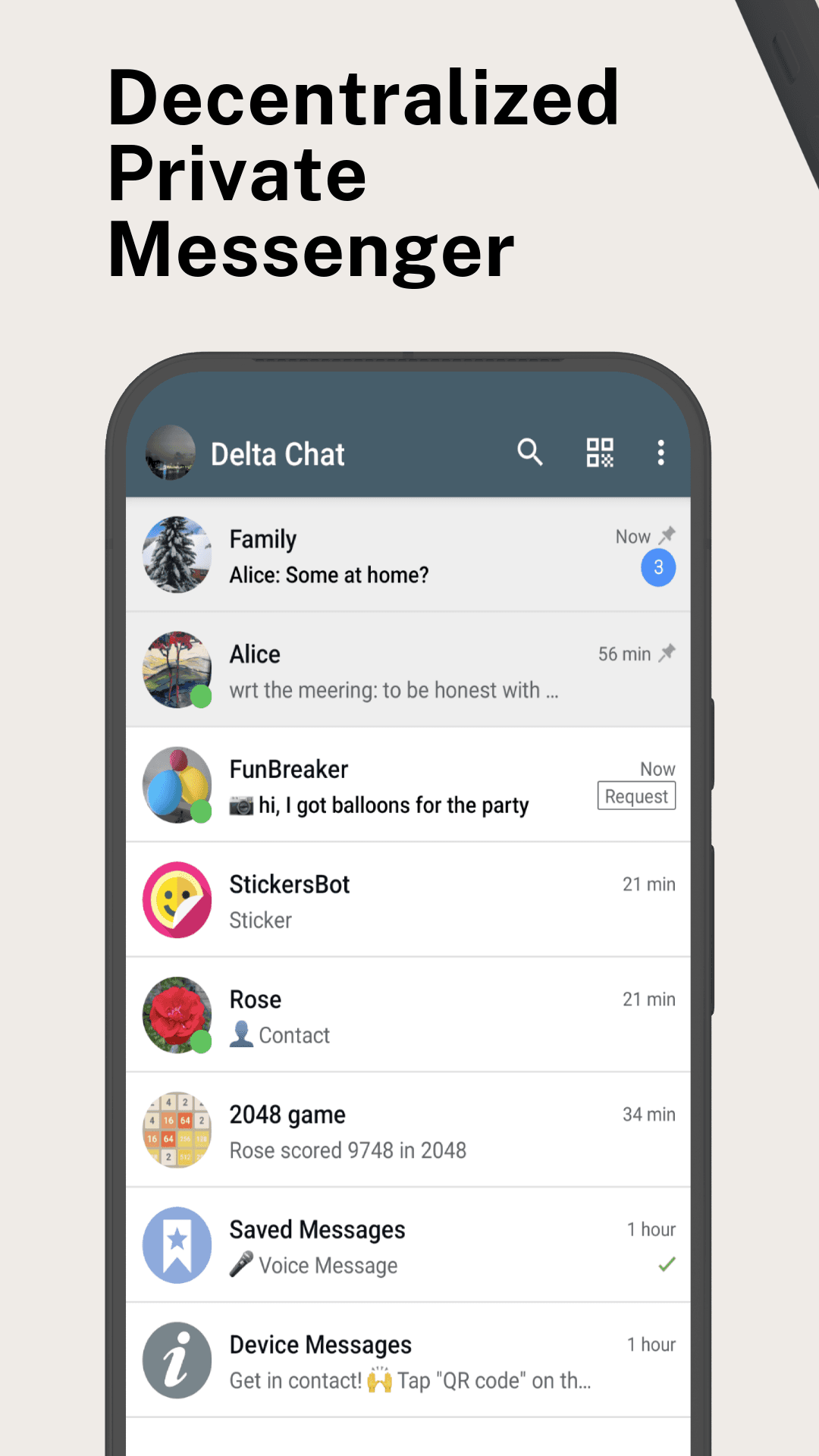 Скриншот 1 — Delta Chat