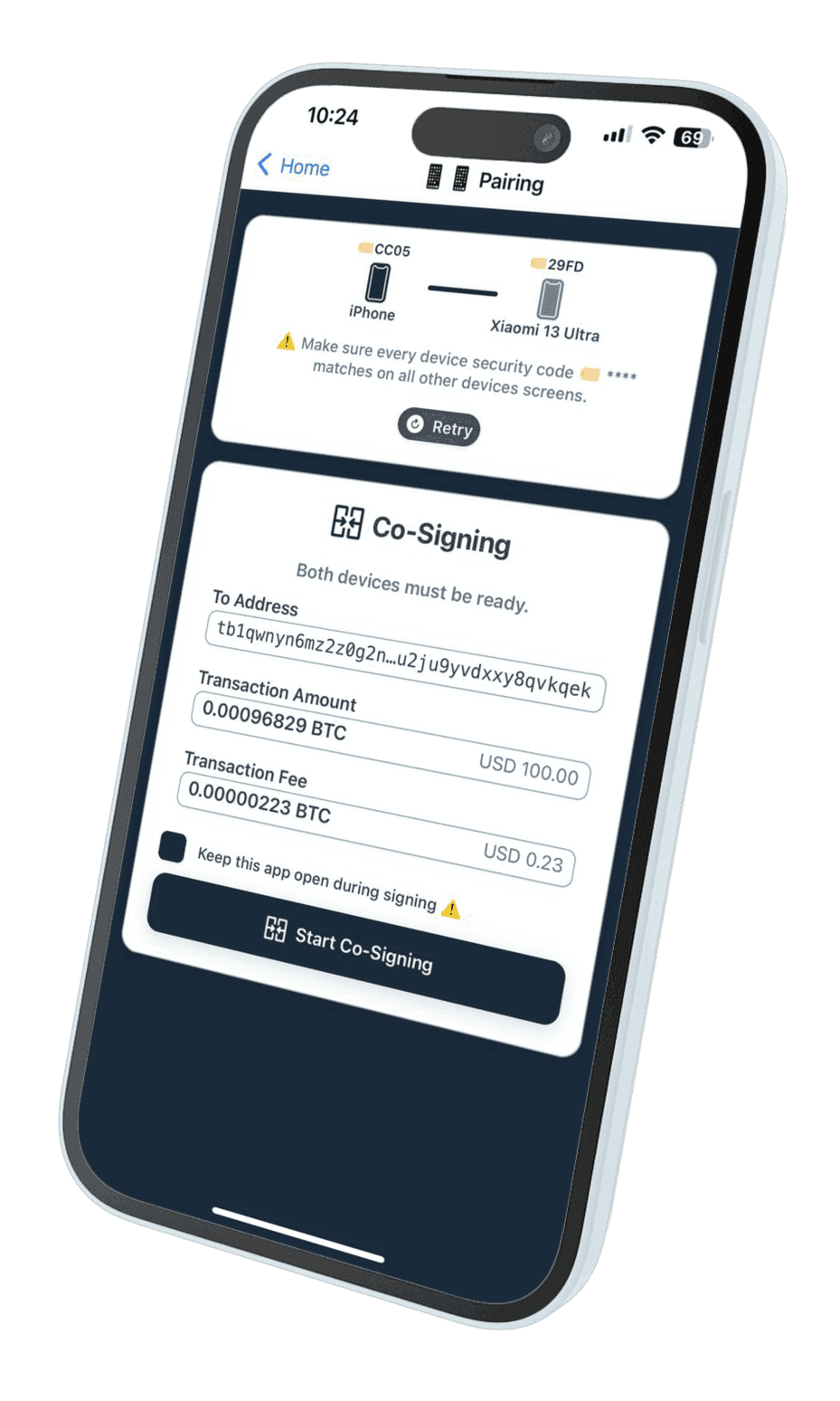 Скриншот 2 — Bold Bitcoin Wallet