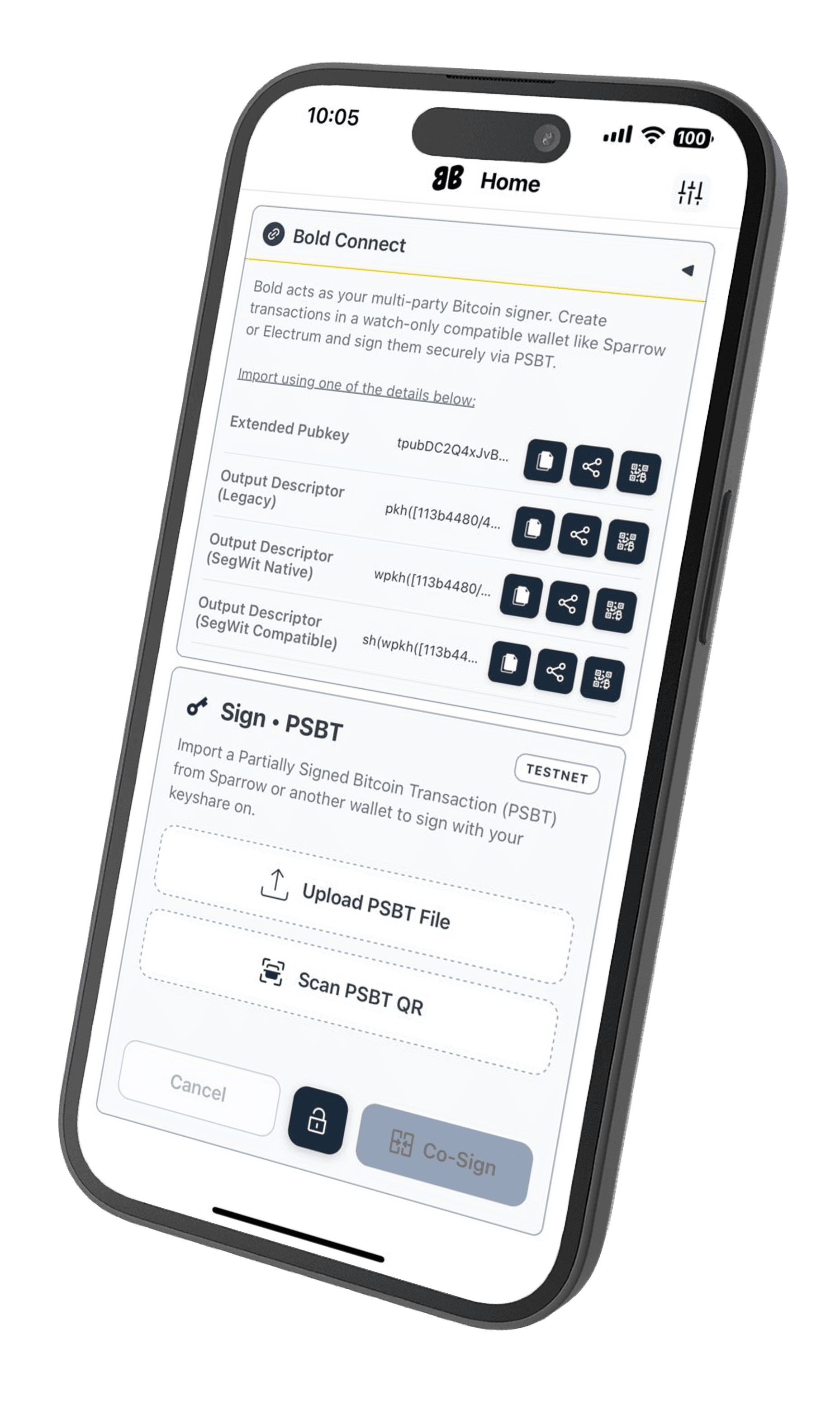 Скриншот 5 — Bold Bitcoin Wallet