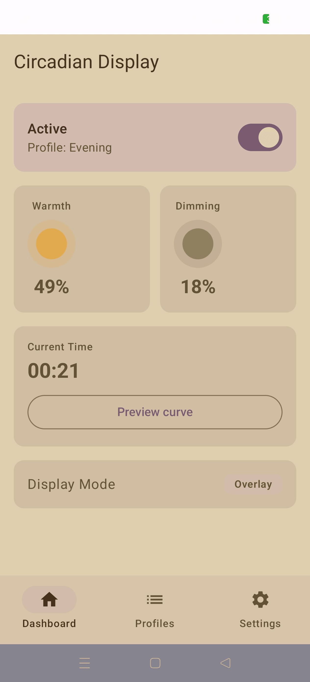 Скриншот 6 — Circadian Display