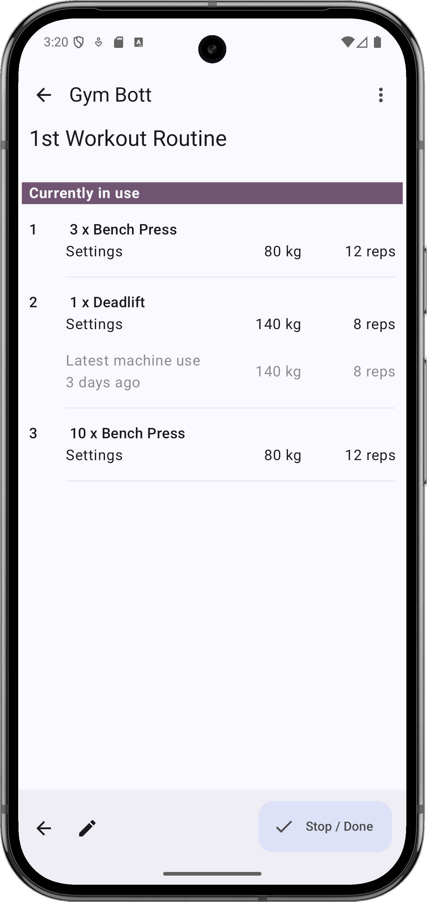 Скриншот 6 — Gym Bott