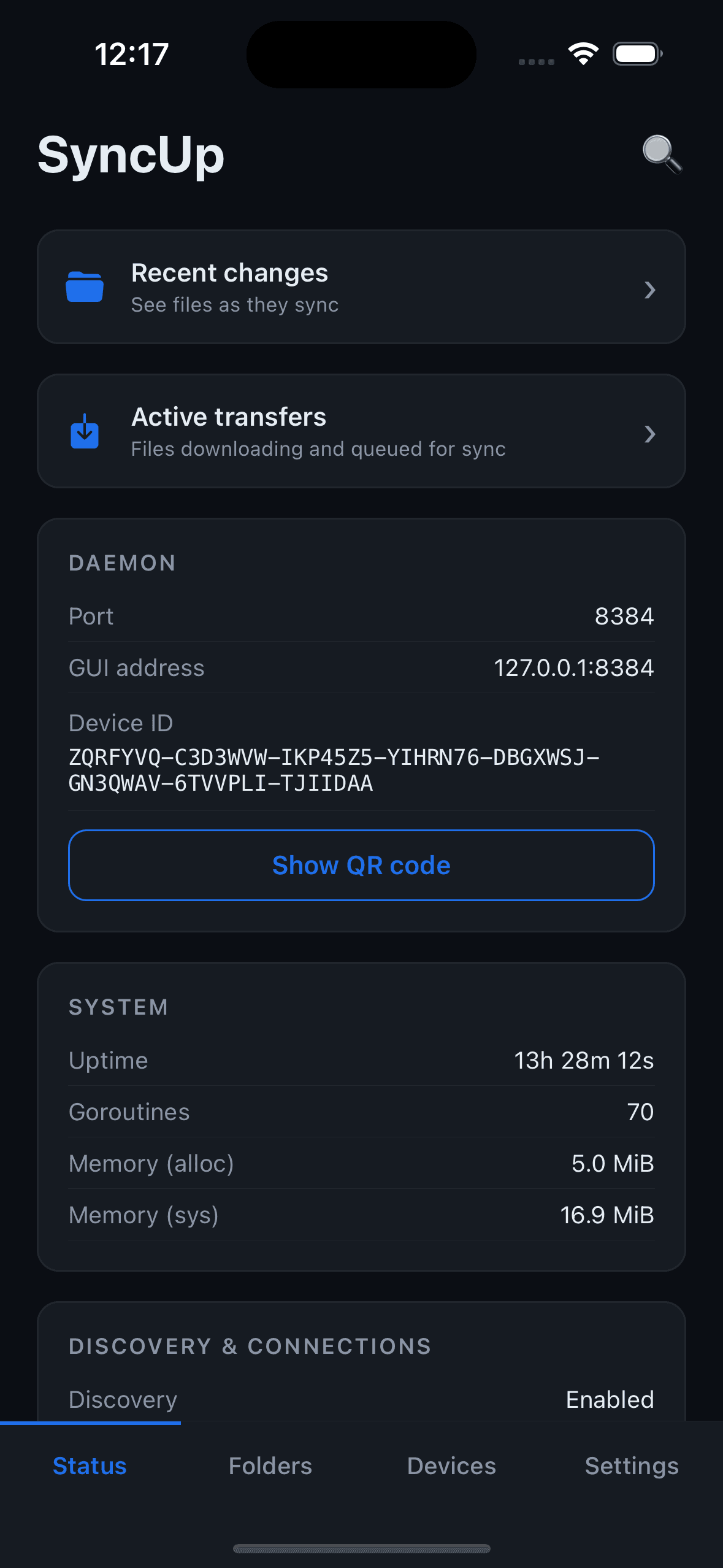 Скриншот 1 — SyncUp