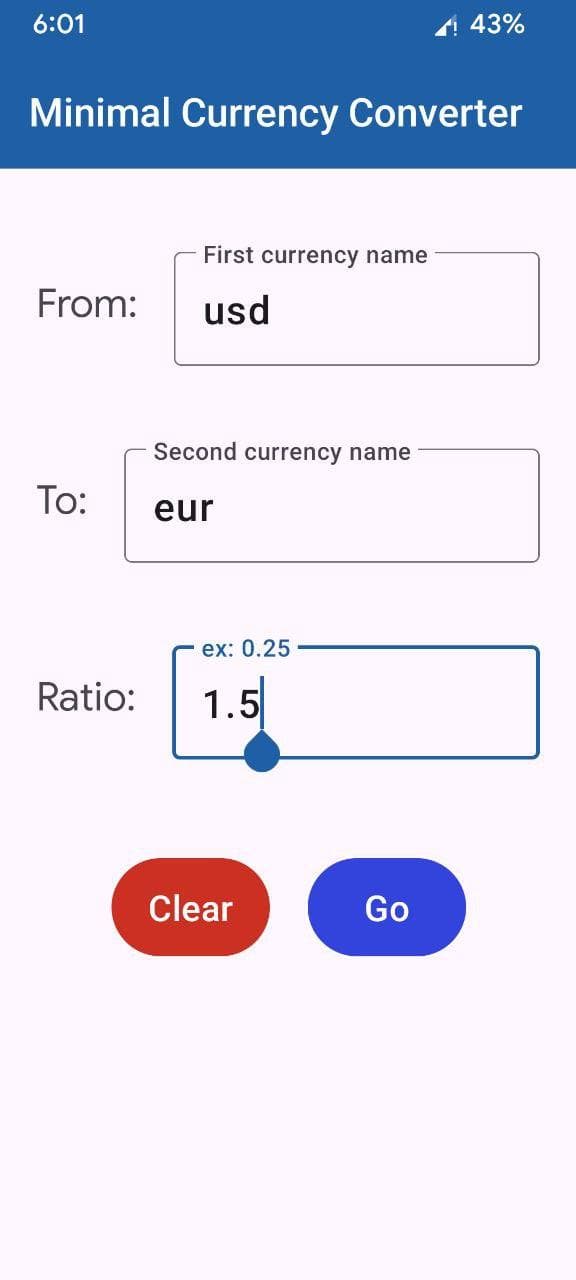 Скриншот 2 — Minimal Currency Converter