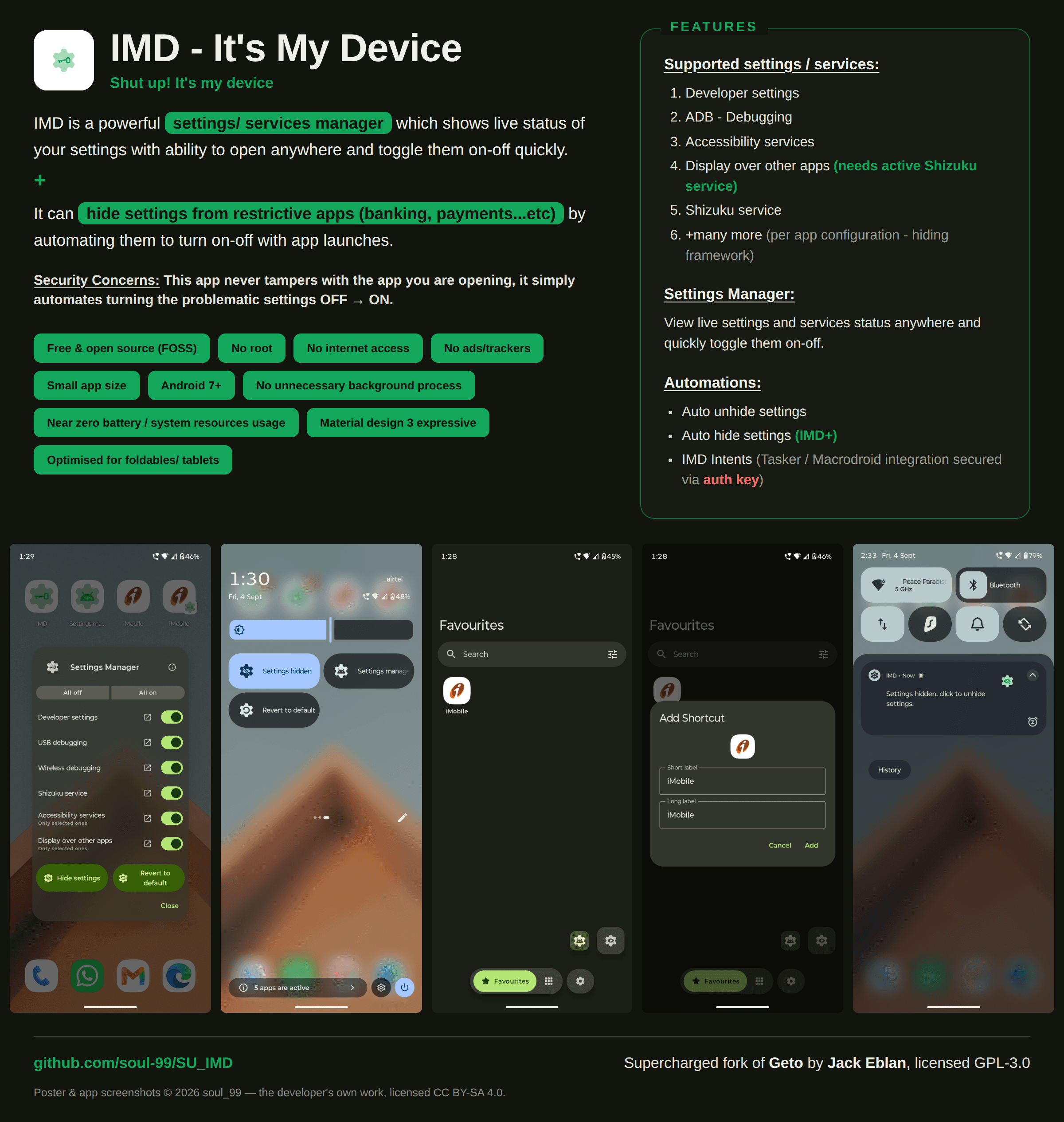 Скриншот 1 — IMD - It's My Device (supercharged fork of Geto)