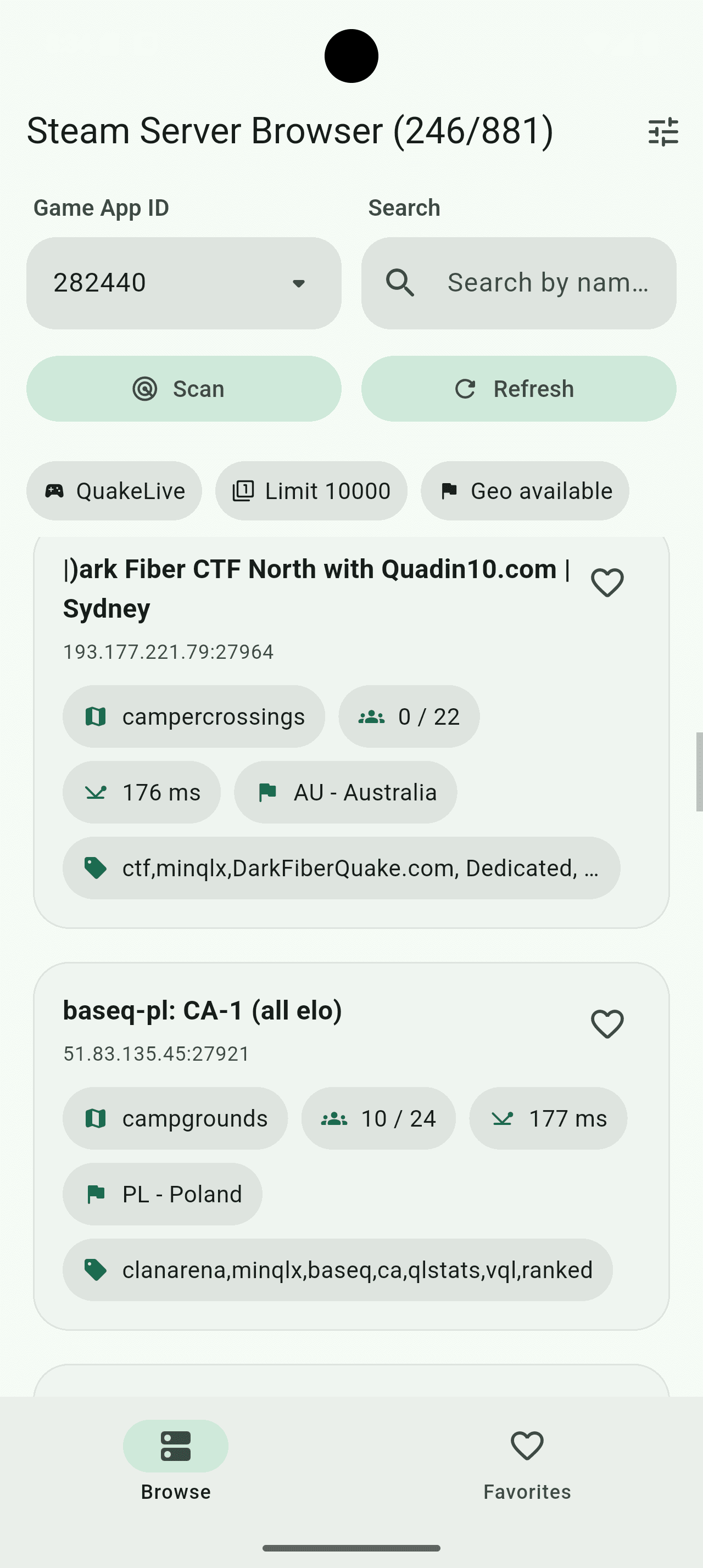 Скриншот 1 — Steam Server Browser