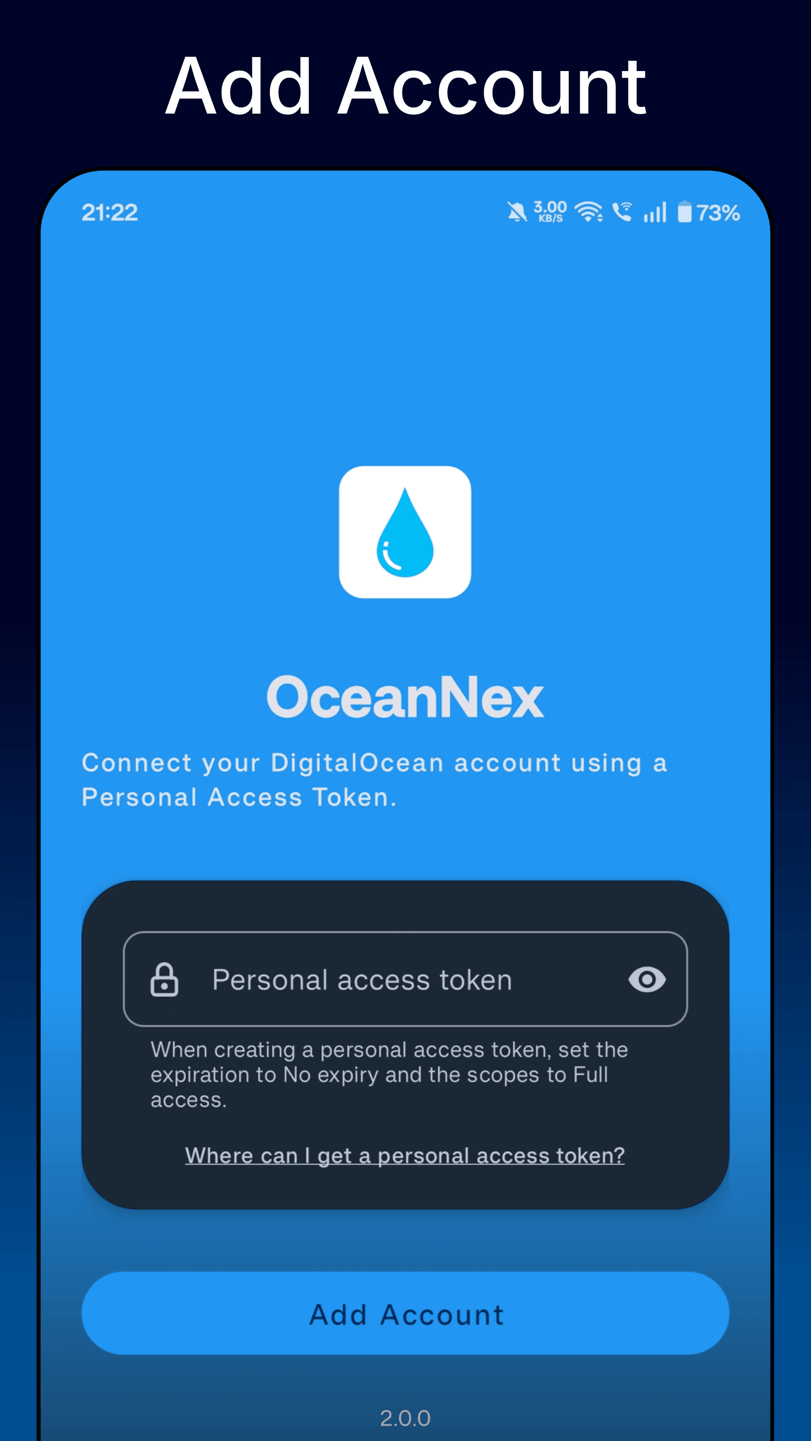 Скриншот 1 — OceanNex for DigitalOcean