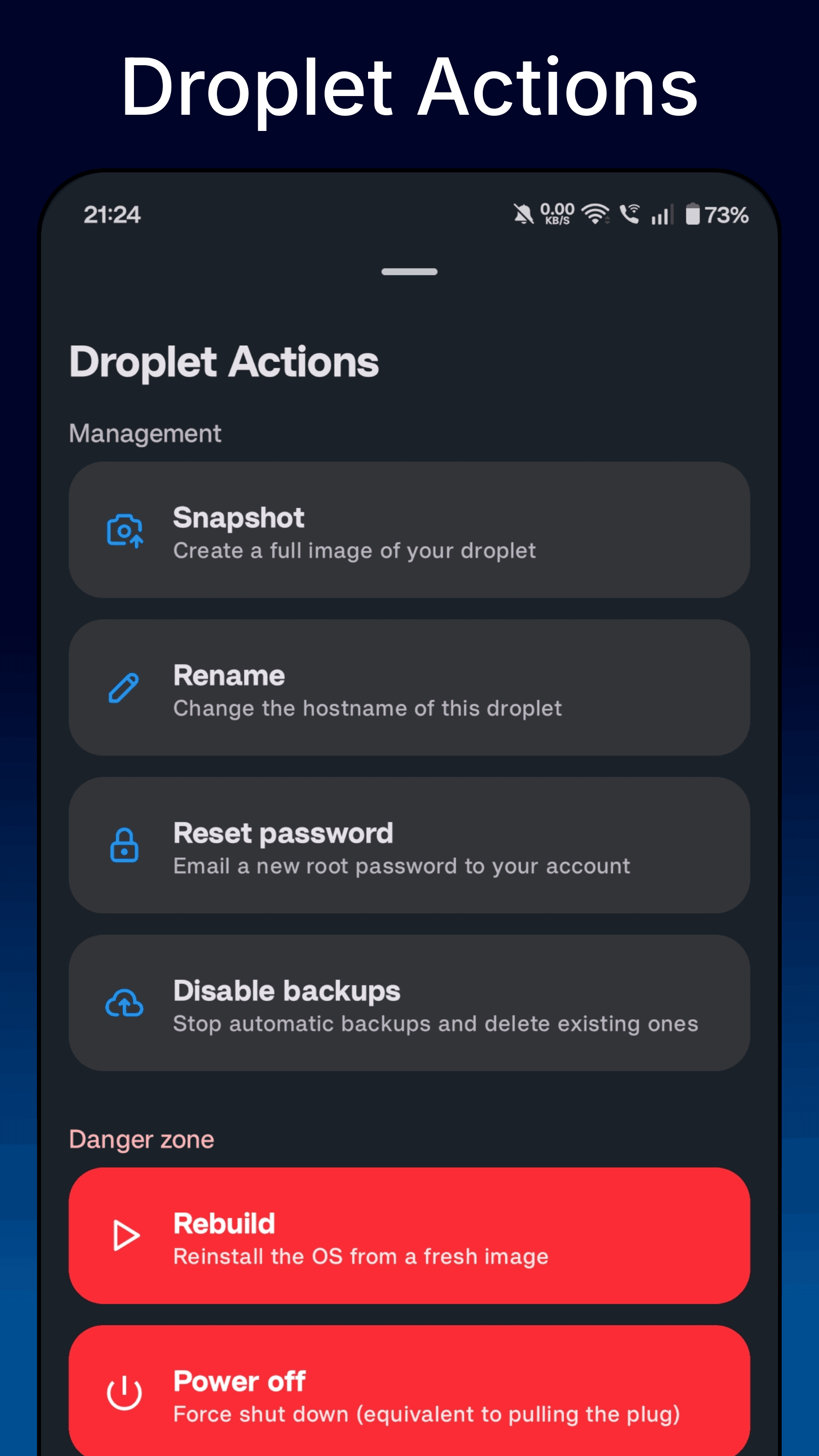 Скриншот 5 — OceanNex for DigitalOcean