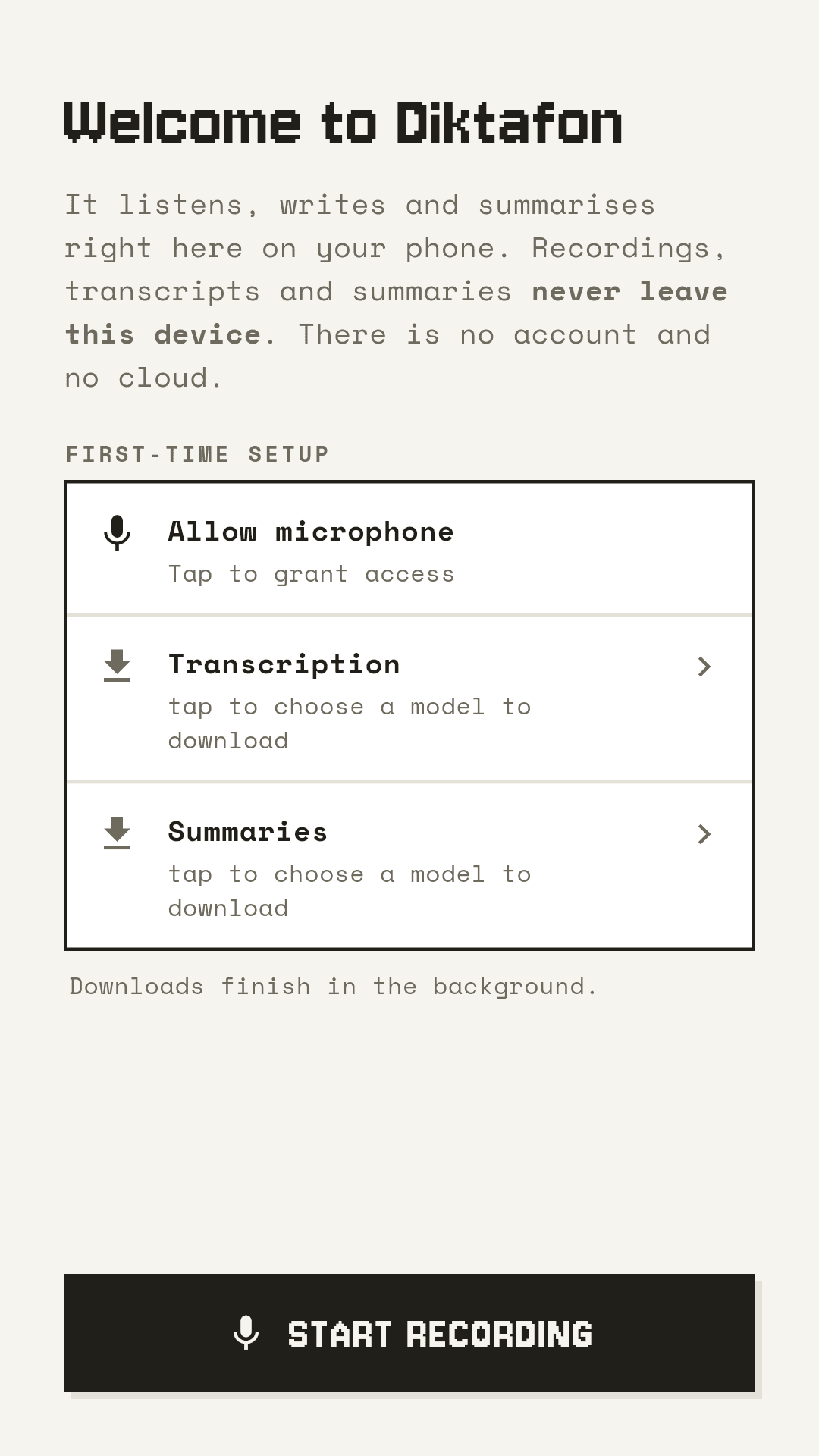 Скриншот 3 — Diktafon: Voice Memos on Tape