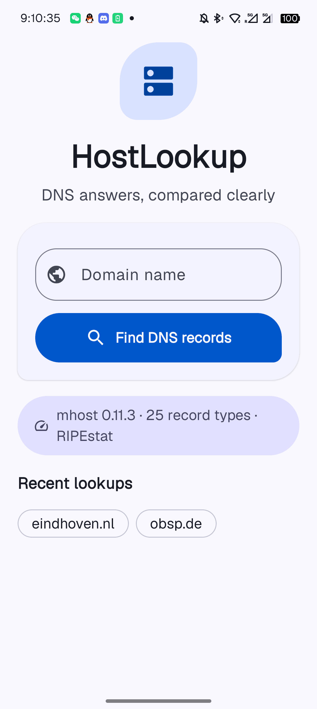 Скриншот 1 — HostLookup
