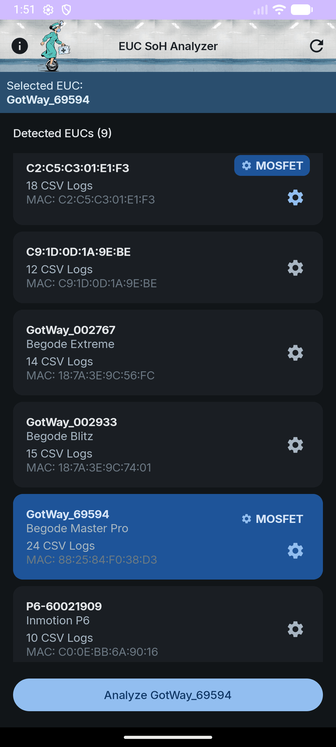 Скриншот 7 — EUC State Of Health Analyzer
