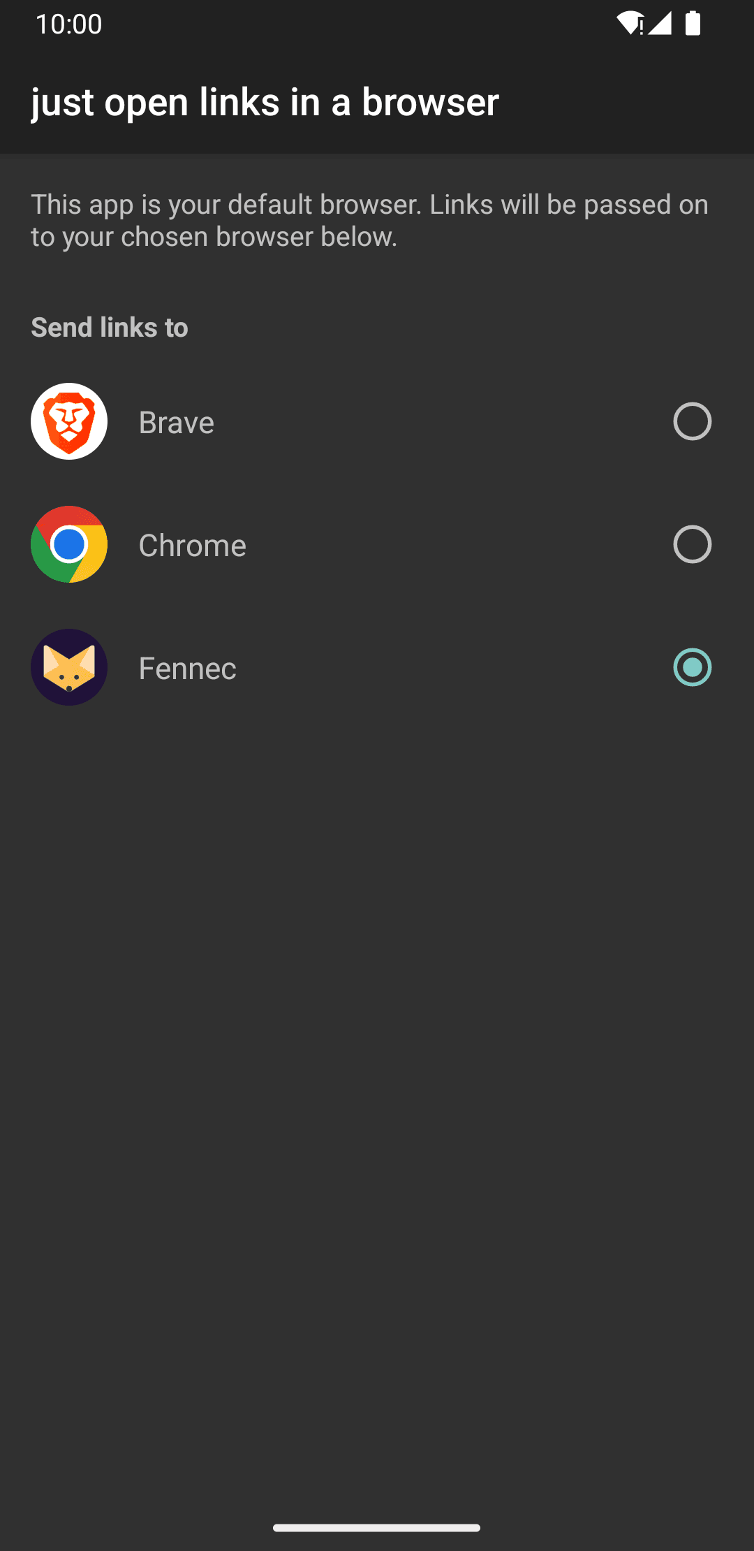 Скриншот 2 — just open links in a browser