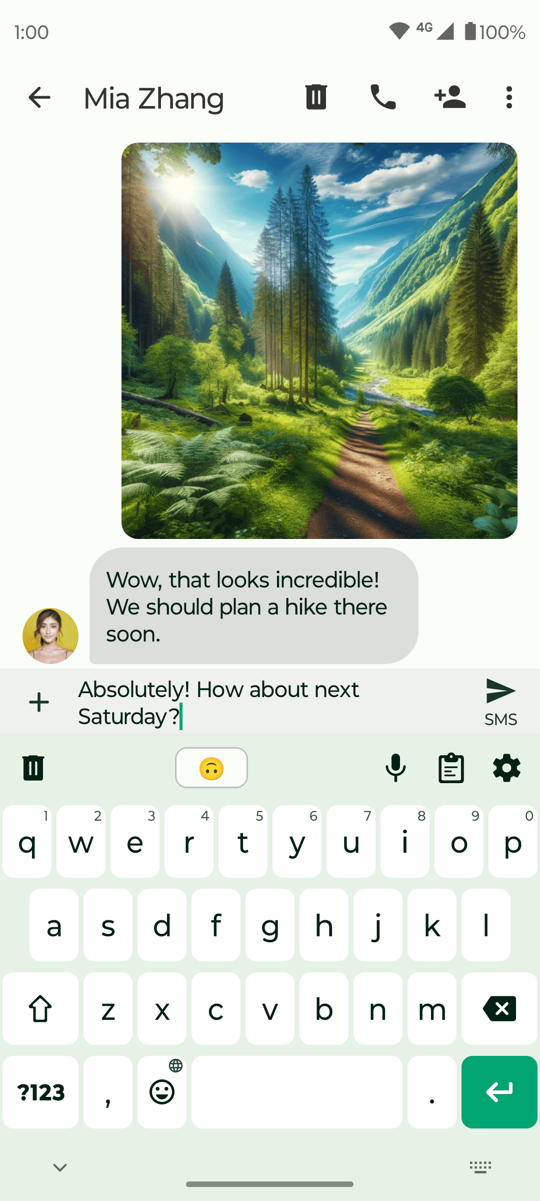 Скриншот 1 — Fossify Keyboard Beta