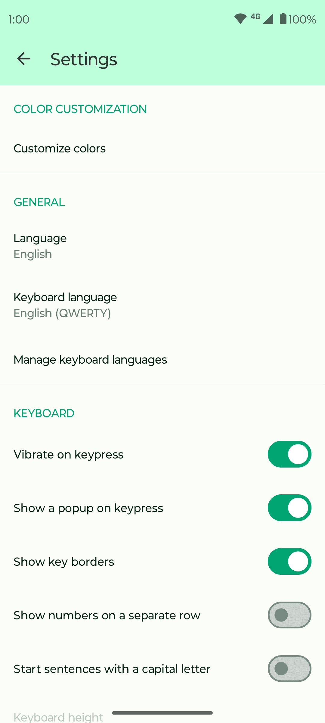 Скриншот 4 — Fossify Keyboard Beta